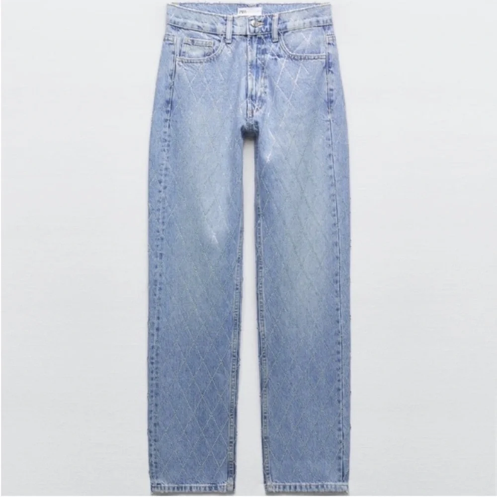 Zara Light Blue Straight Leg Jeans - Picture 5 of 12